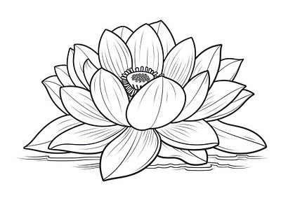 Lotus flower art illustration.