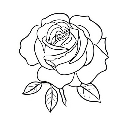 Rose flower art illustration.