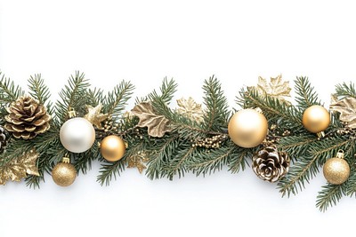 Christmas border decoration gold accessories.