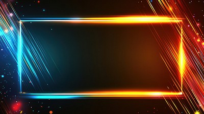 Background with new year night and wide rectangular frame light abstract glowing.