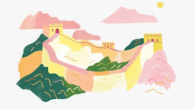 Great Wall of China - China illustration china great.