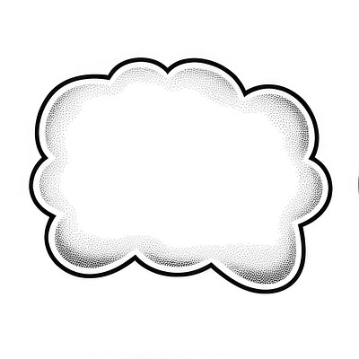 Blank speech bubble shape style art.