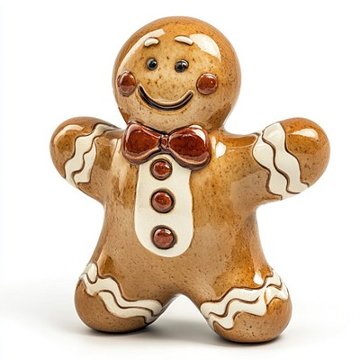 Ceramic gingerbread man christmas cute confectionery.