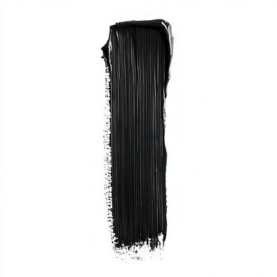 Black flat paint brush background stroke white.