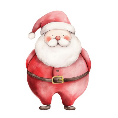 Santa claus illustration watercolor christmas.