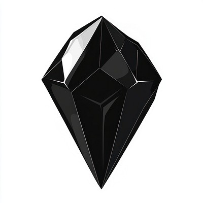 Diamond crystal diamond black illustration.