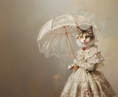 Painting animal dress cat.