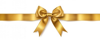 Gold bow with ribbon illustration accessories celebration.