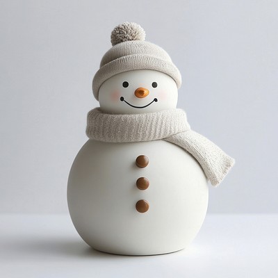 Snowman music box winter accessories decoration.