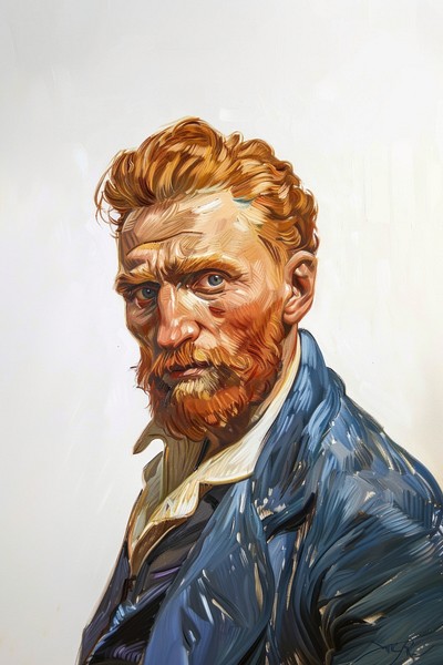 Vincent Van gogh painting portrait art.