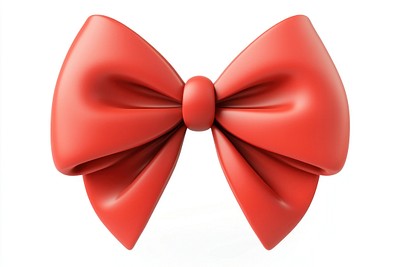 Red chubby Christmas bow illustration accessories decorative.