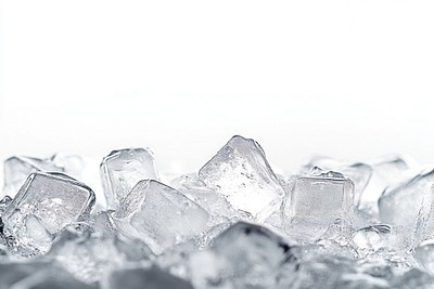 Ice cubes background white white background.