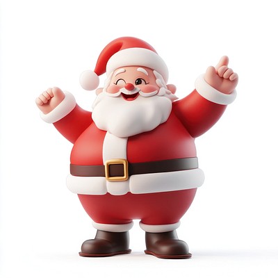 A Happy Santa Claus dancing illustration christmas character.