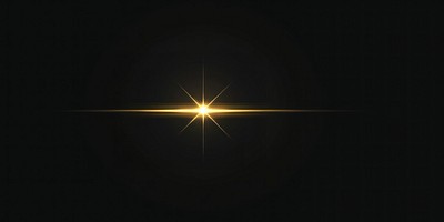 An isolated gold blink light effect flare night background.