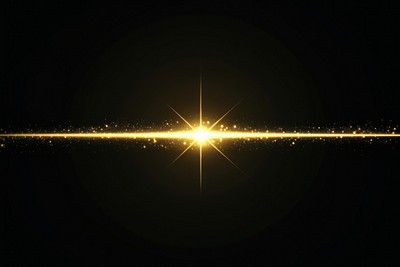 An isolated gold blink light effect outdoors nature flare.