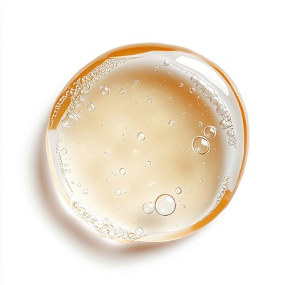 A transparent white serum gel toner drop bubbles photography cosmetic.