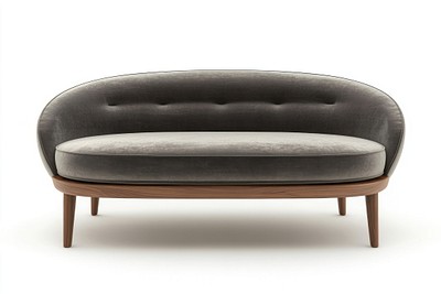 Modern long oval couch furniture velvet contemporary.