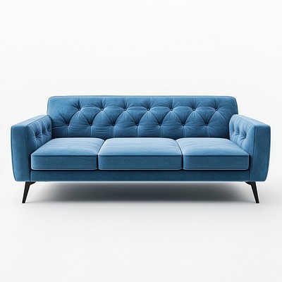 Modern couch furniture blue contemporary.