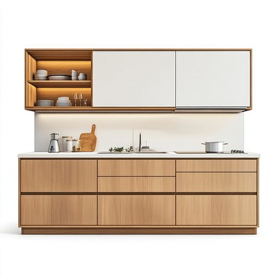 White modern cabinet kitchen cabinets minimalist furniture.