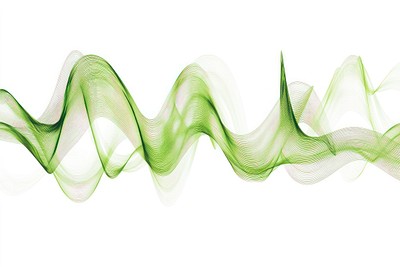 Sound wave with audio digital green art illustration.