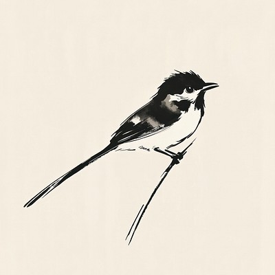 A bird art illustration minimalist.