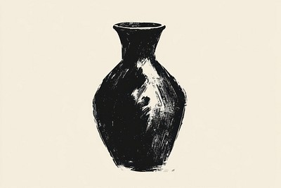 Vase black art contemporary.