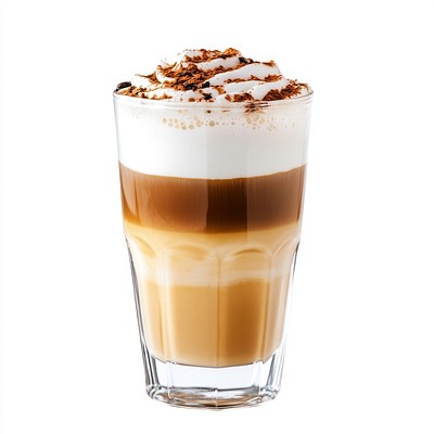 Real macchiato beverage coffee drink.