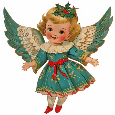 Christmas angel toy christmas vintage retro.