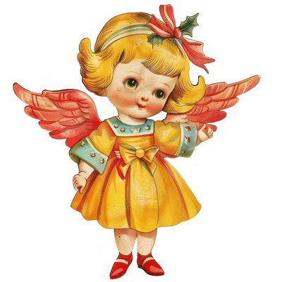 Christmas angel toy christmas character vintage.