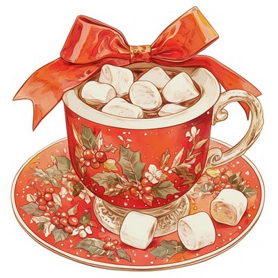 Hot chocolate cup confectionery porcelain beverage.