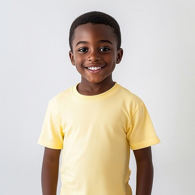 Black boy photo portrait t-shirt.