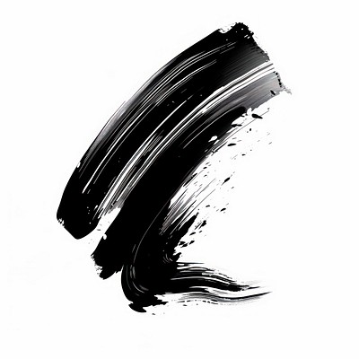 Ribbon stroke black brush.