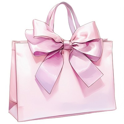 Pastel soft pink coquette tote bag ribbon colors style.