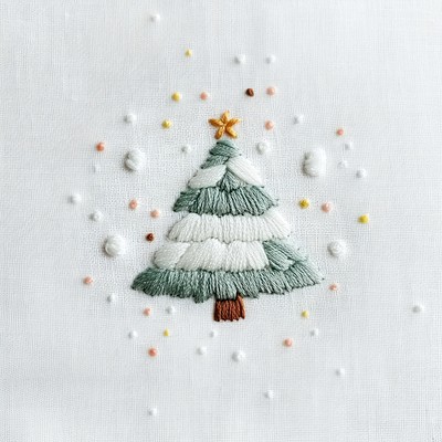 Christmas gift embroidery handmade craft.