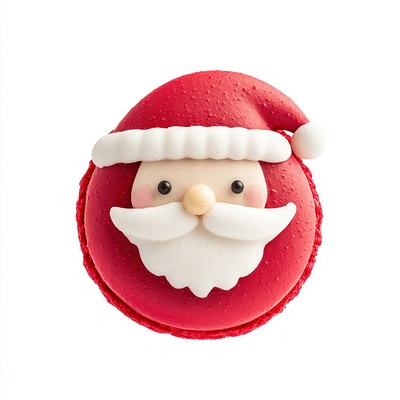 A christmas santa red macaron dessert sweets nature.