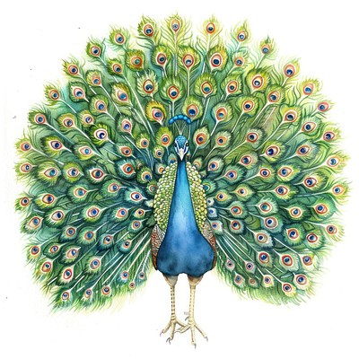 A Peacock peacock illustration artwork.