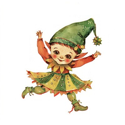 Elf character elf christmas vintage.