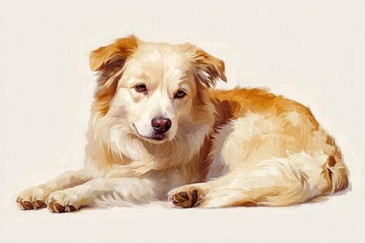 Painting of a dog artwork animal canine.