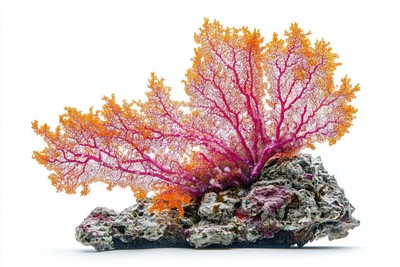 Real Gorgonian coral reef nature colors ocean.