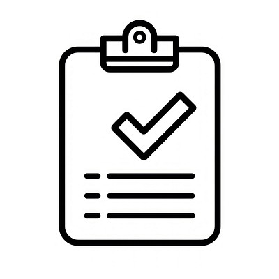 Clipboard checkmark illustration icon organization.