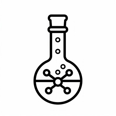 Simple Chemistry illustration chemistry icon.