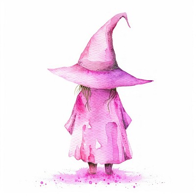 Witch art illustration watercolor.