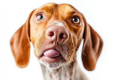 Dog licking nose pet background animal.