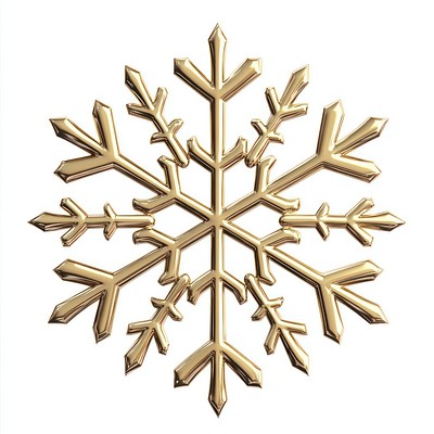 Gold snowflake illustration design decorative.