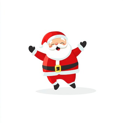 Character cartoon santa white.