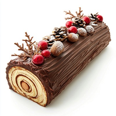 Yule log cake chocolate dessert yule.