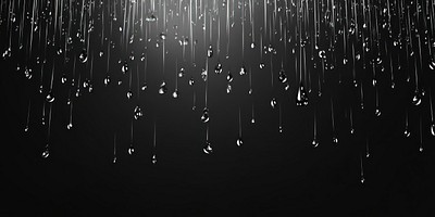 Realistic rain texture droplets background black.