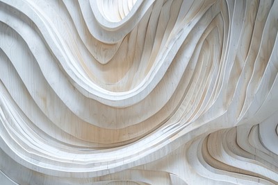 Wavy white plywood texture abstract architectural contemporary.