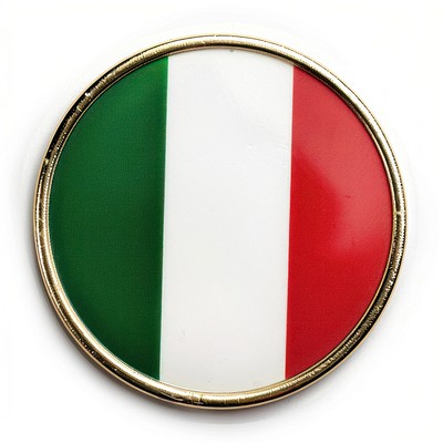 Italy flag symbol circle badge.