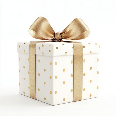 White Gold Dot Gift Box gift box festive.